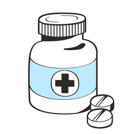 Daily care support illustration