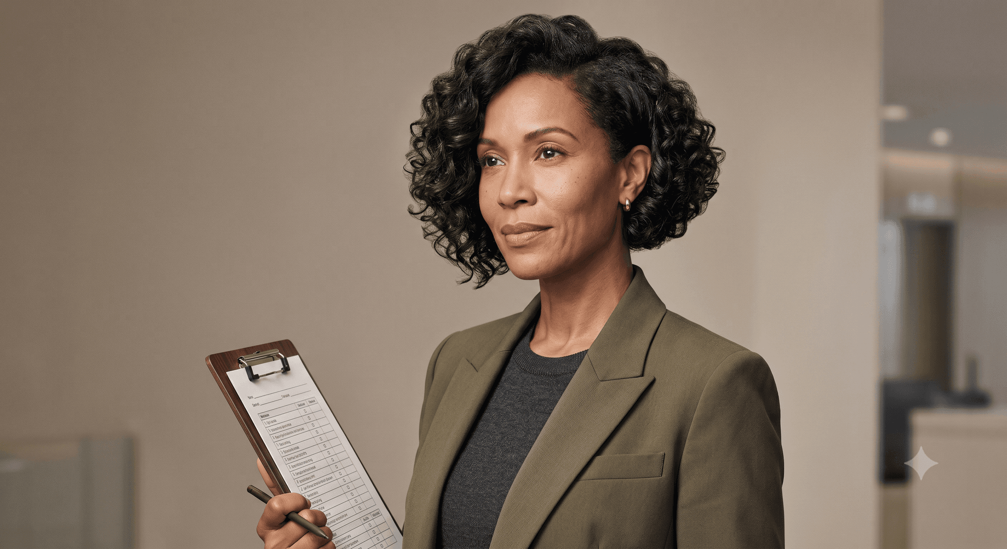 A healthcare advocate holding a clipboard stands next to a graphic titled "Your 6-Step Referral Checklist," outlining steps to successfully track a medical specialist referral.